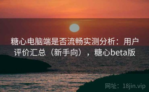糖心电脑端是否流畅实测分析：用户评价汇总（新手向），糖心beta版