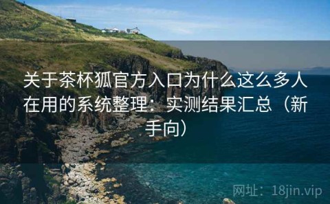 关于茶杯狐官方入口为什么这么多人在用的系统整理：实测结果汇总（新手向）