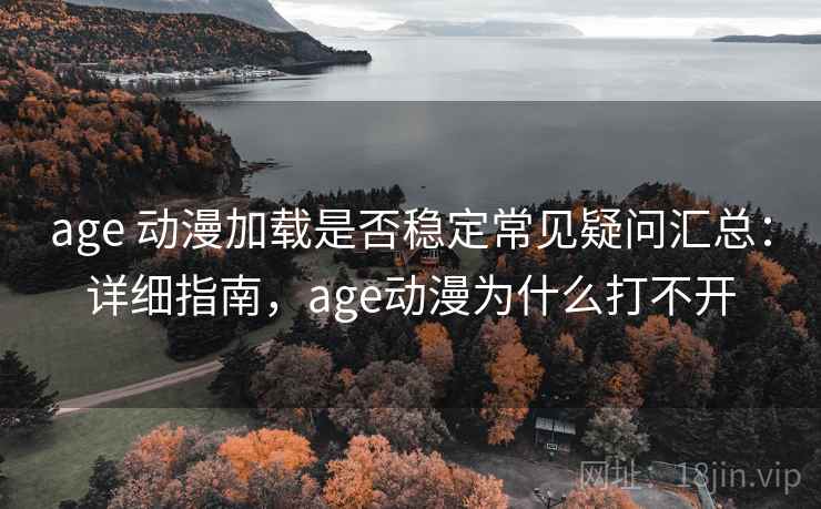 age 动漫加载是否稳定常见疑问汇总：详细指南，age动漫为什么打不开