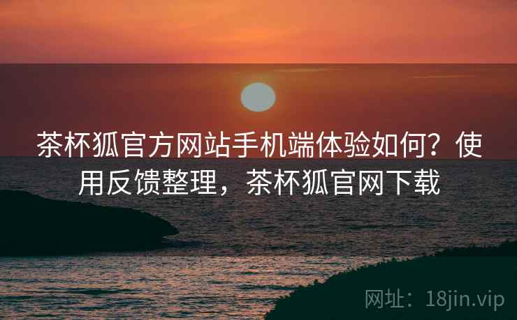 茶杯狐官方网站手机端体验如何？使用反馈整理，茶杯狐官网下载