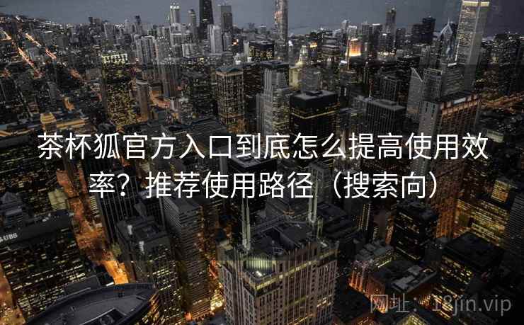 茶杯狐官方入口到底怎么提高使用效率？推荐使用路径（搜索向）