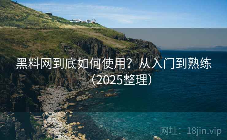 黑料网到底如何使用？从入门到熟练（2025整理）