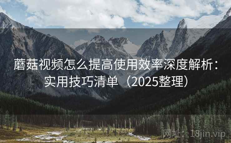蘑菇视频怎么提高使用效率深度解析：实用技巧清单（2025整理）